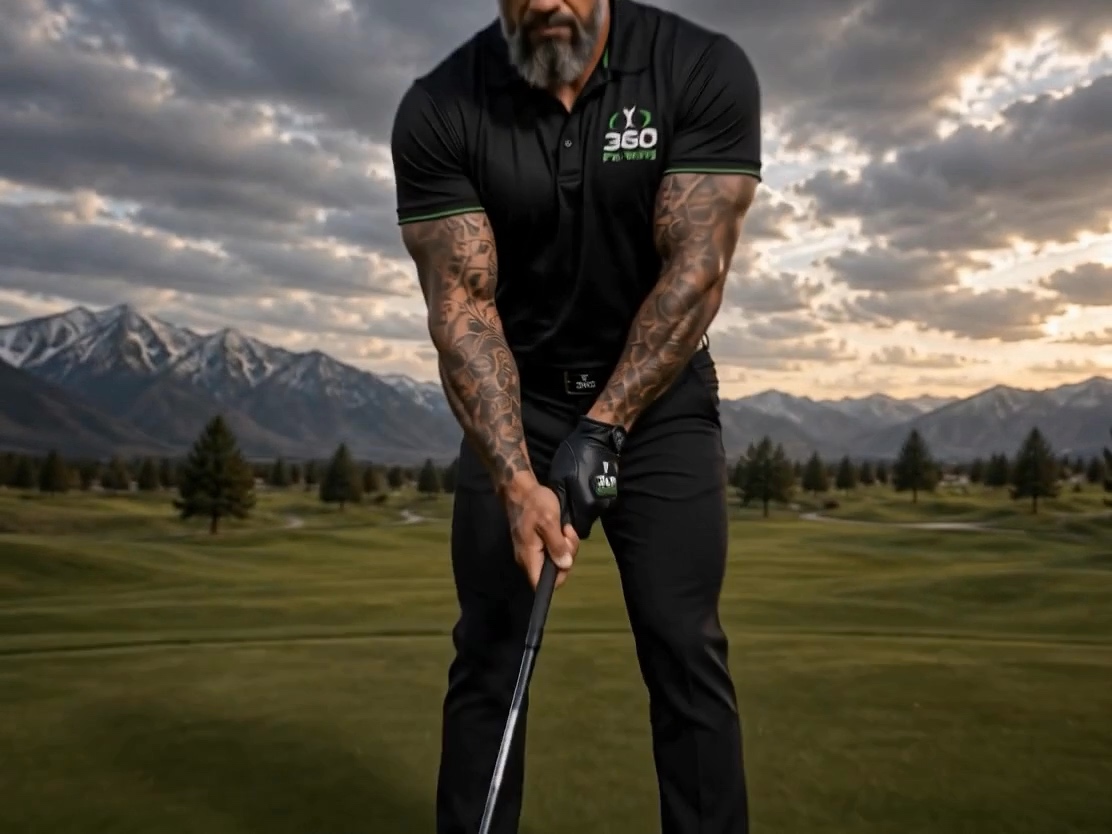 Golfer using 360 Smart Club AI on the golf course
