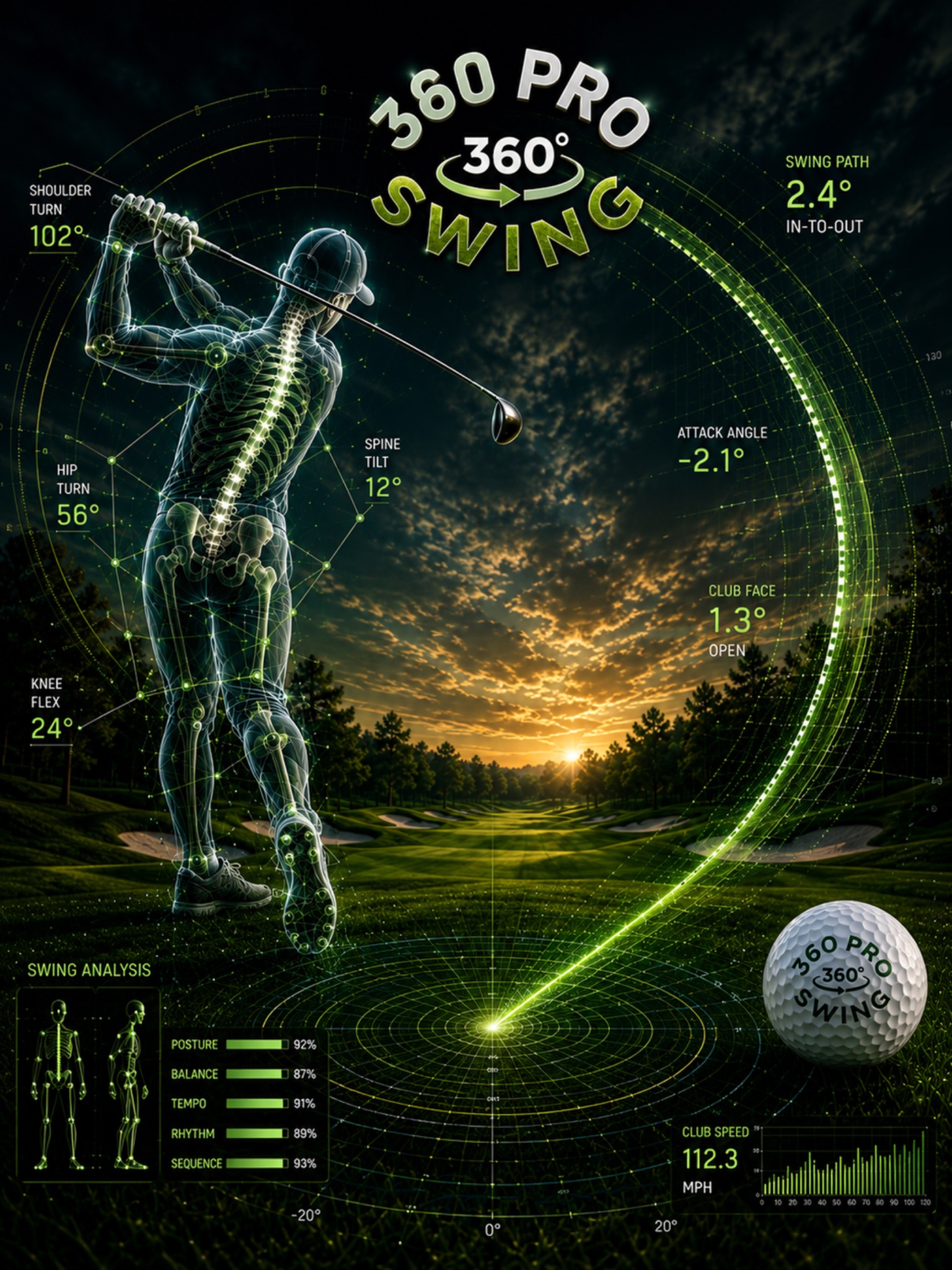 360 Pro Swing home training analysis